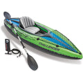 NTEX Challenger Inflatable Kayak Series: Includes Deluxe 86in Kayak Paddles and High-Output Pump – SuperStrong PVC – Adjustable Seat with Backrest – Removable Skeg – Cargo Storage Net