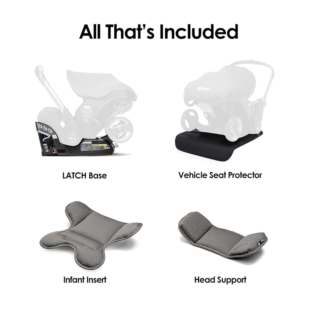 Limited-Time Clearance，Doona Car Seat & Stroller, Nitro Black - All-in-One Travel System