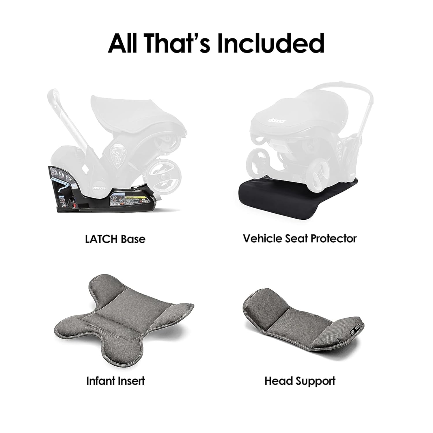 Limited-Time Clearance，Doona Car Seat & Stroller, Nitro Black - All-in-One Travel System