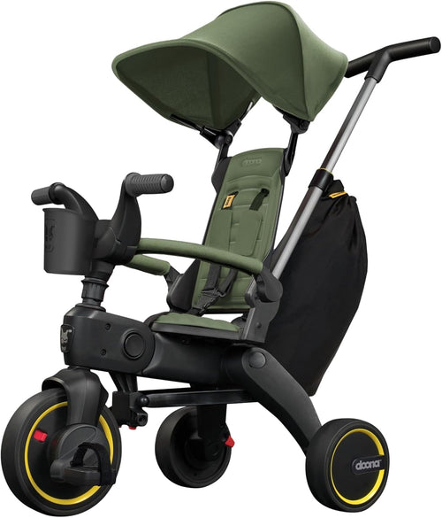 Doona Liki Trike S5, Nitro Black - 5-in-1 Compact, Foldable Tricycle - Suitable for Toddlers 10 to 36 Months