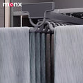 MONX Top Mounted Double Row Pull Out Pants Rack Gray Aluminum Alloy