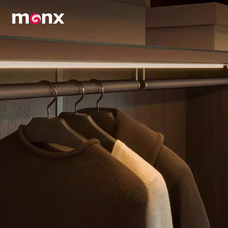 MONX Leather Cabinet Hanging Clothes Pole Flange Seat Crossbar