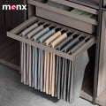 MONX Soft Closing Pull Out Trouser Rack Aluminum Alloy Side Mounting