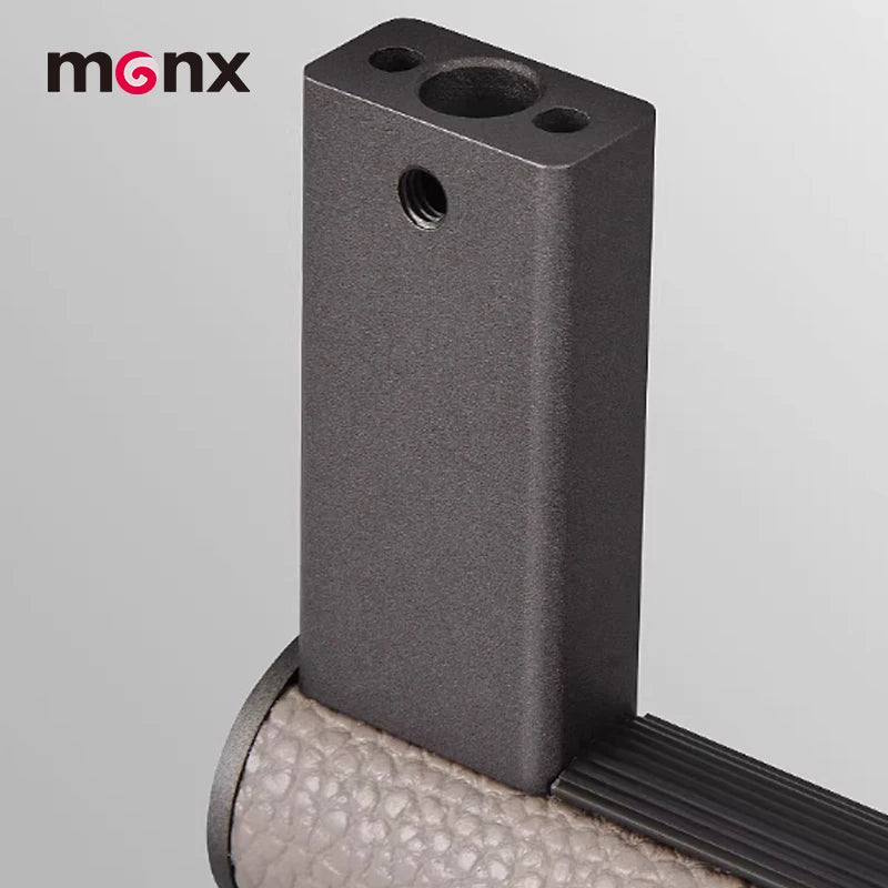 MONX Leather Cabinet Hanging Clothes Pole Flange Seat Crossbar