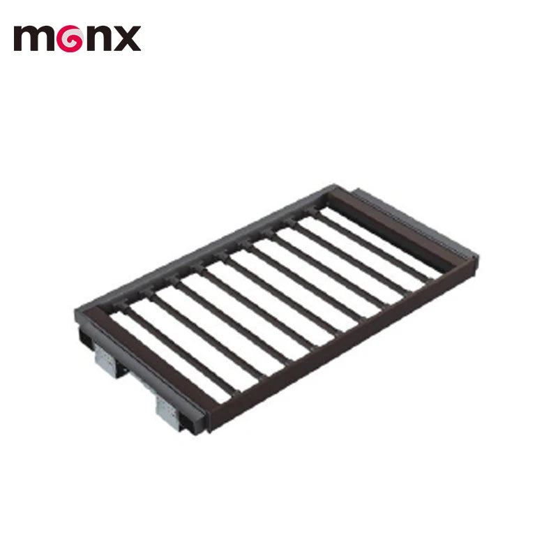 MONX Soft Closing Pull Out Trouser Rack Aluminum Alloy Side Mounting