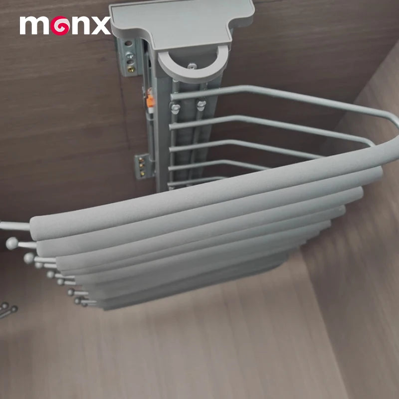 MONX Telescopic Wardrobe Pants Rack Wall Mount Detachable Aluminum