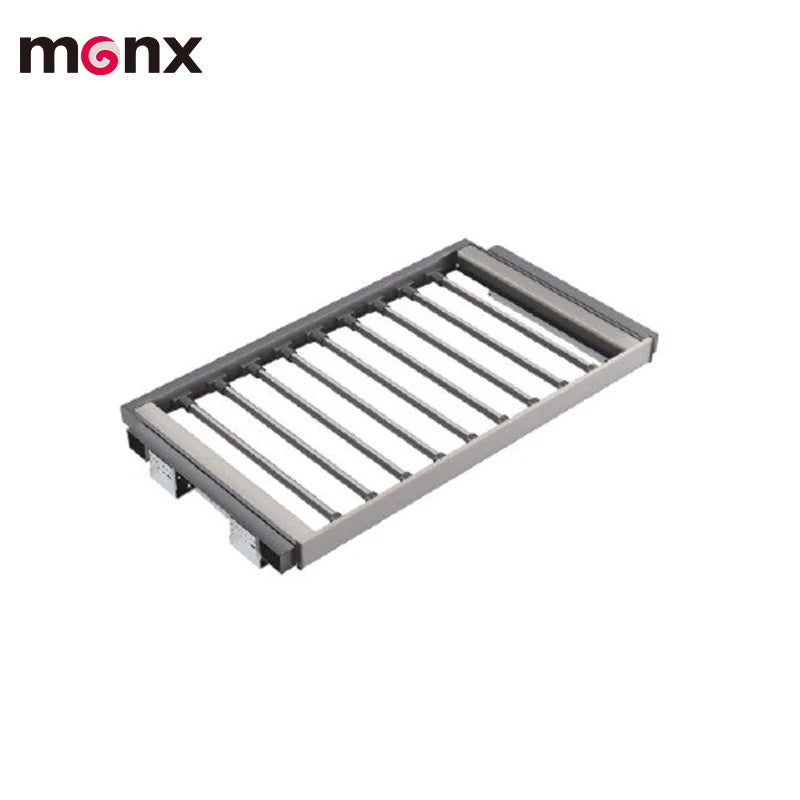 MONX Soft Closing Pull Out Trouser Rack Aluminum Alloy Side Mounting