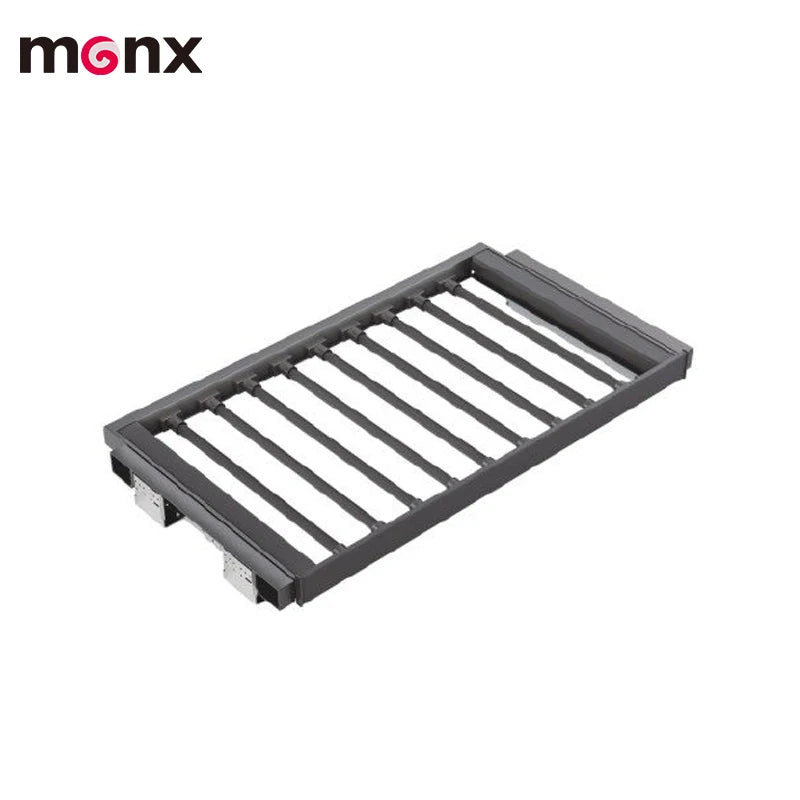 MONX Soft Closing Pull Out Trouser Rack Aluminum Alloy Side Mounting