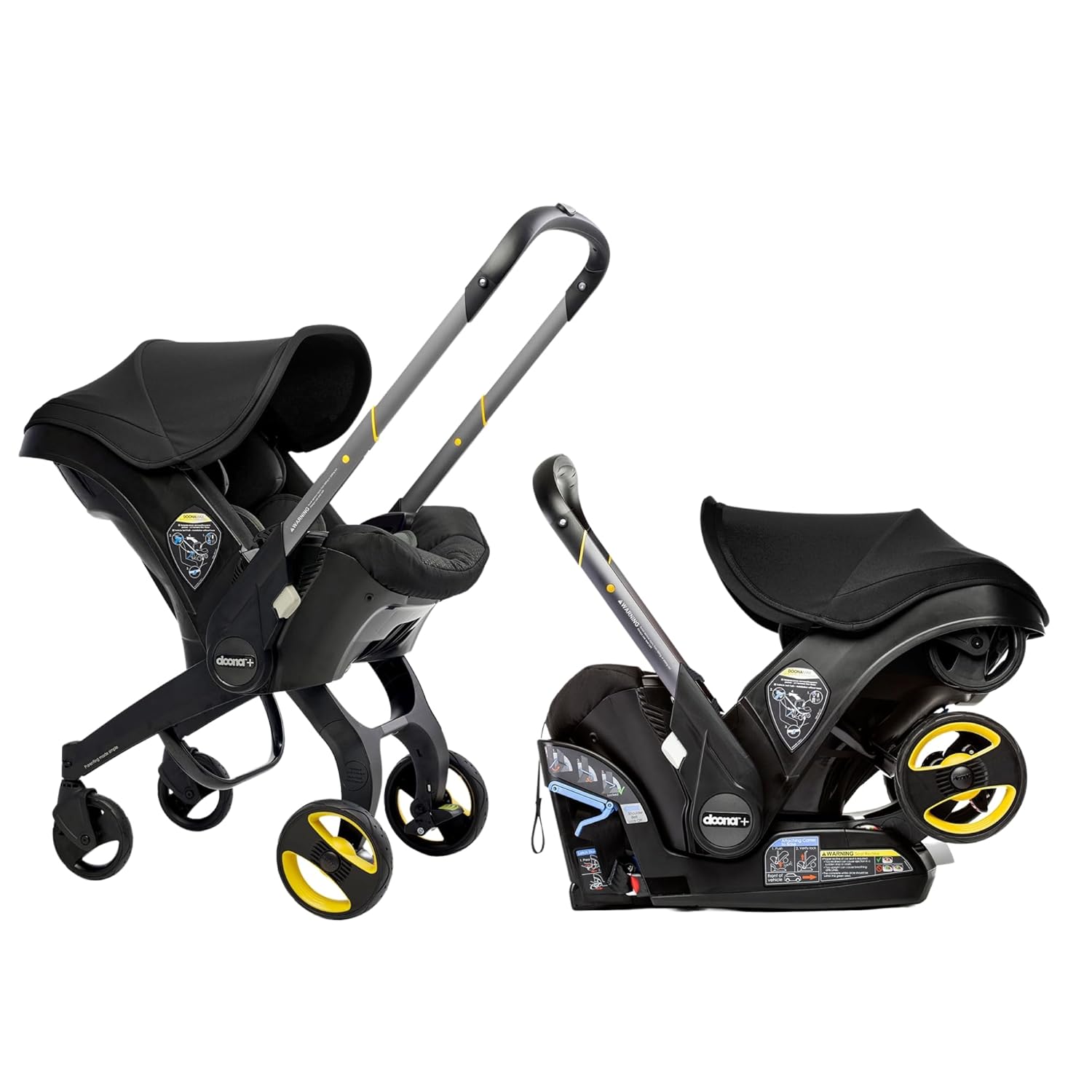 Limited-Time Clearance，Doona Car Seat & Stroller, Nitro Black - All-in-One Travel System
